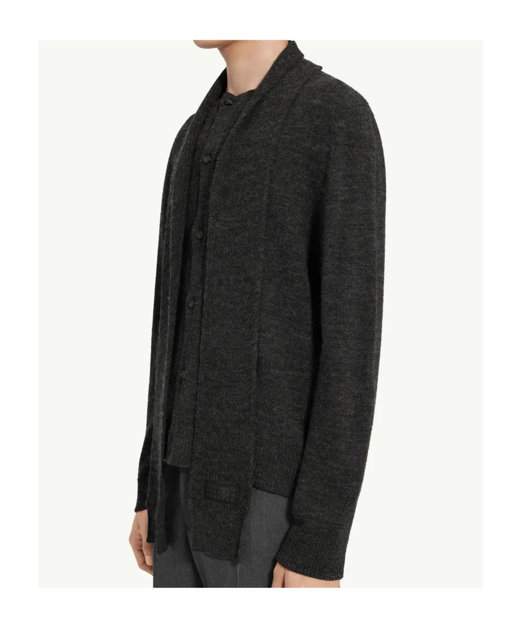 Mm6 Maison Margiela Scarf Knit Cardigan
