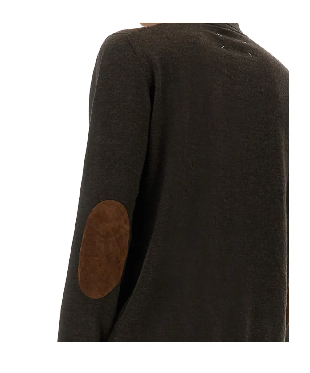 Elbow-Patch Wool Polo Shirt