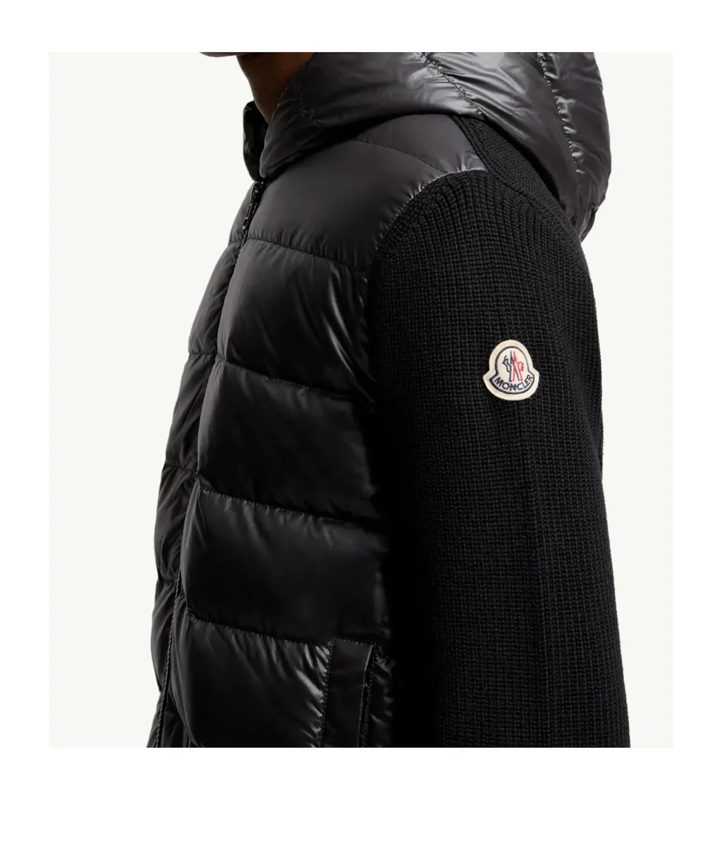 Moncler Zip-Up Padded Knitted Sweatshirt