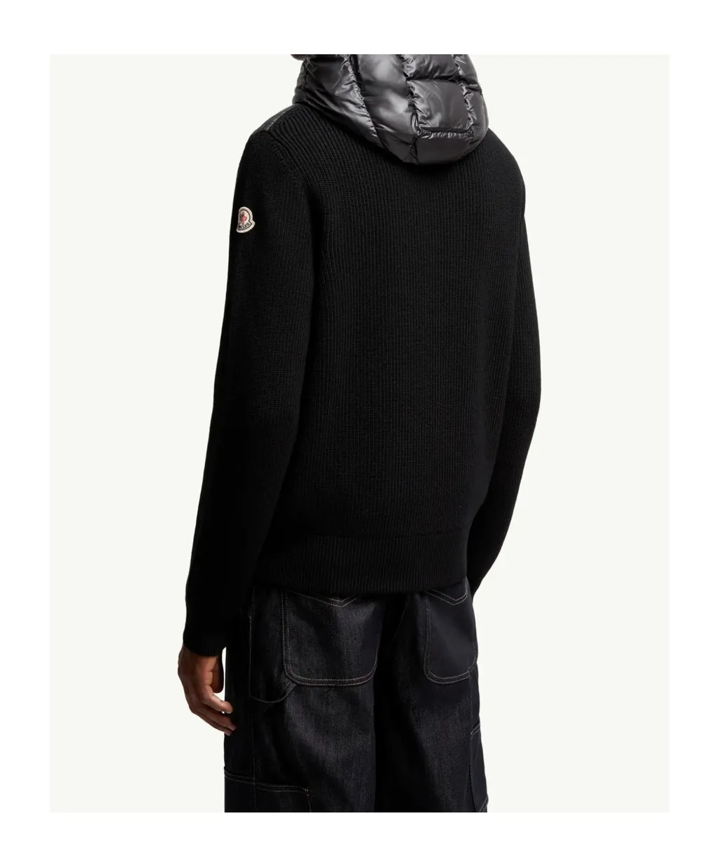Moncler Zip-Up Padded Knitted Sweatshirt