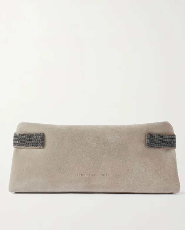 Brunello Cucinelli Essence Precious Strapped Clutch Bag