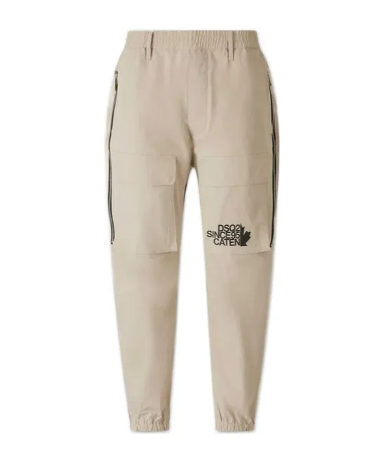 Dsquared2 Logo Printed Tapered-Leg Trousers