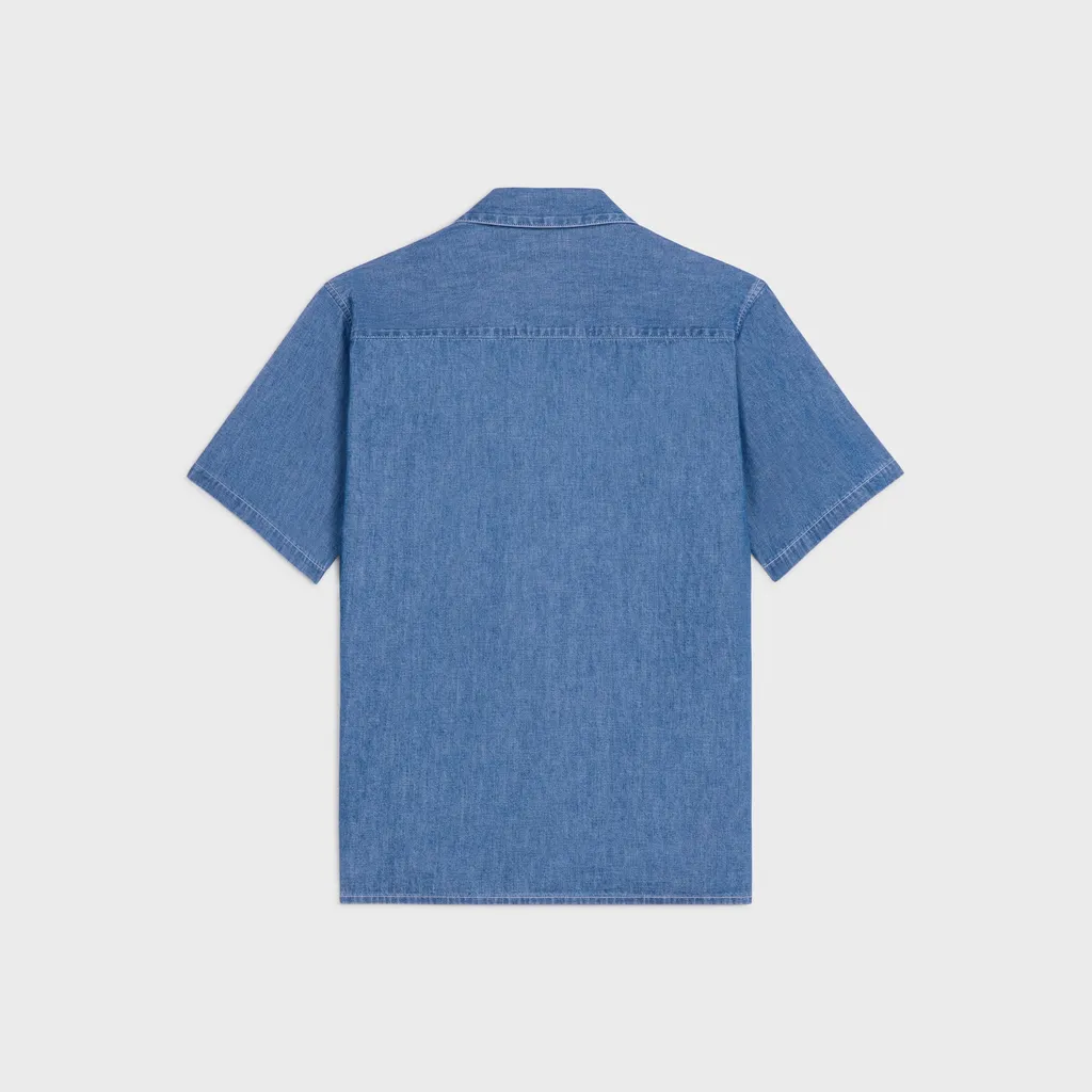 Short-Sleeved Shirt In Cotton Denim