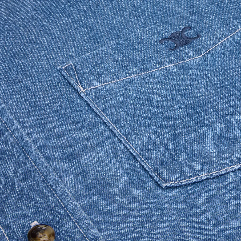 Short-Sleeved Shirt In Cotton Denim