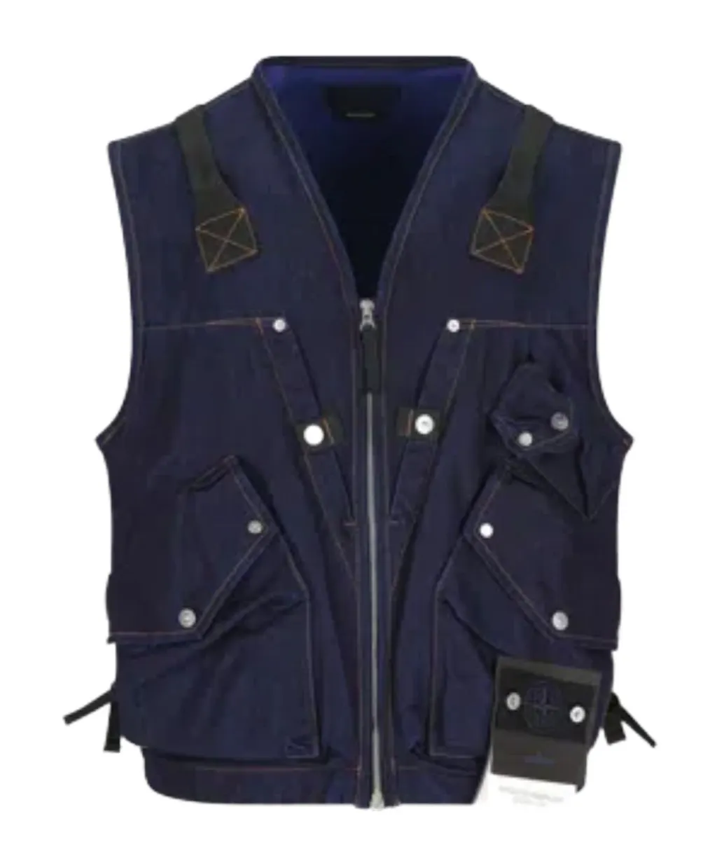 Stone Island Logo Patch Zipped Vest