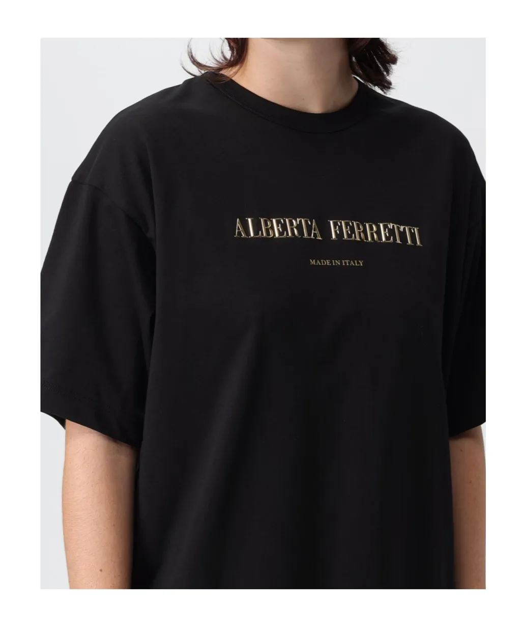 Alberta Ferretti Logo Printed Crewneck T-Shirt