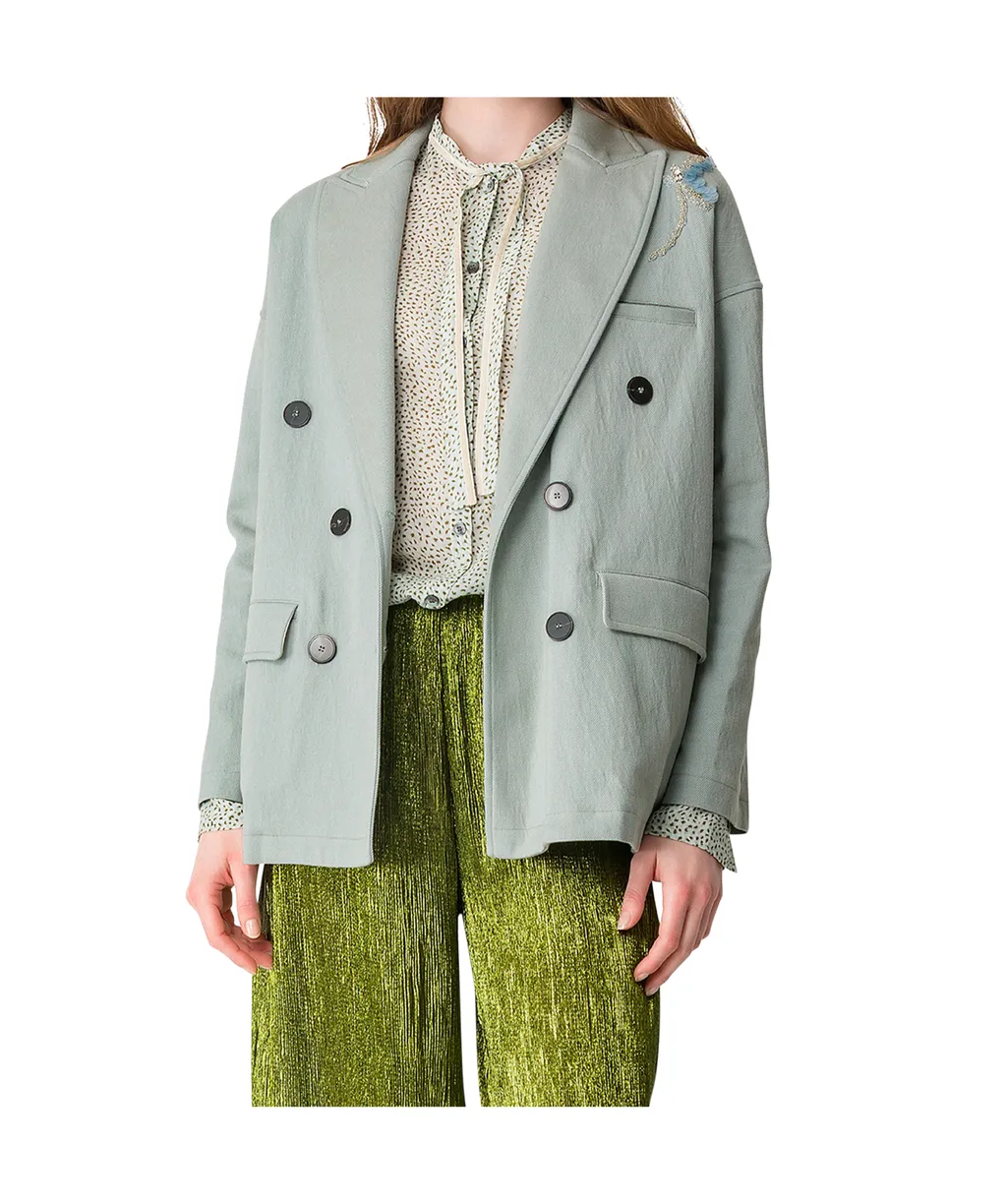 Double-Breasted Decorative Coat