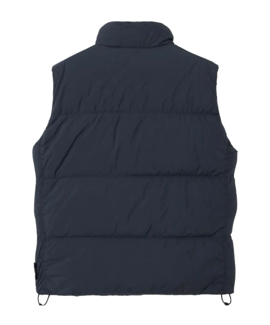 Stone Island Logo Patch High Neck Sleeveless Vest