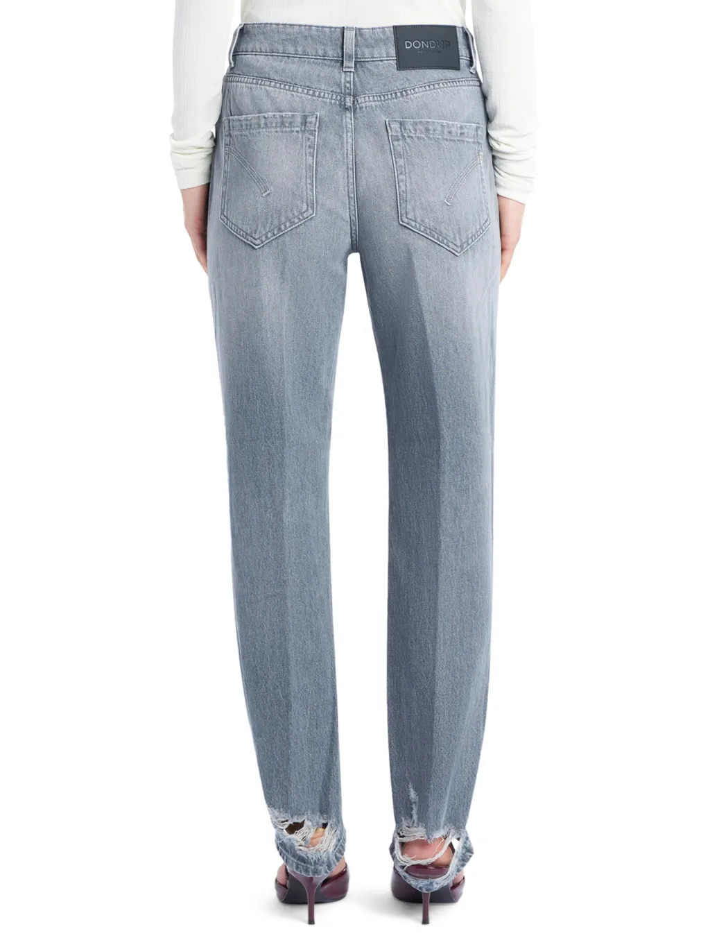 Button Distressed Trousers