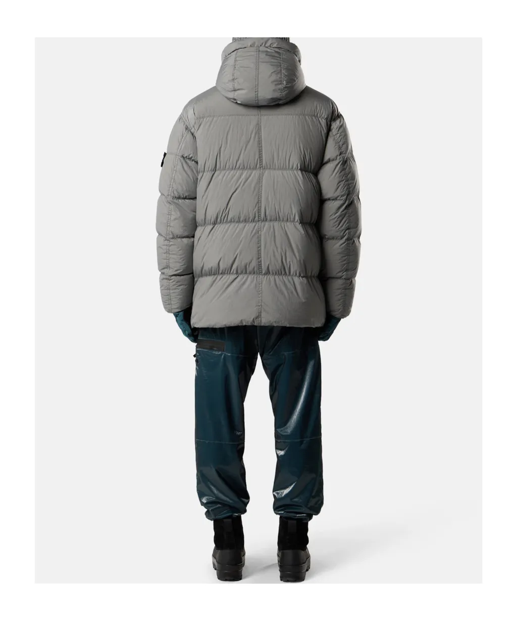 Stone Island Logo Patch Hooded Coat