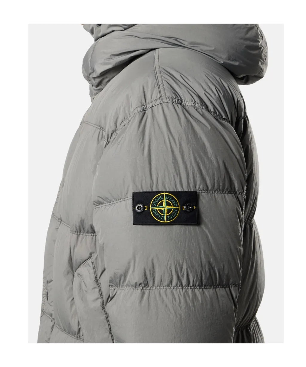 Stone Island Logo Patch Hooded Coat