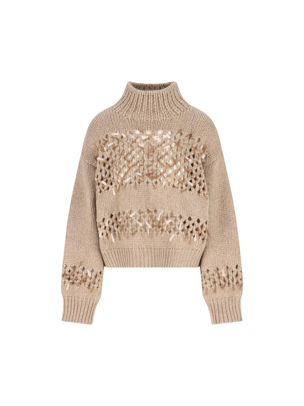 Brunello Cucinelli Embellished Turtleneck Jumper