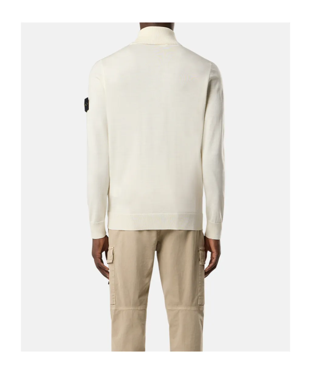 Stone Island Logo Patch Roll Neck Jumper
