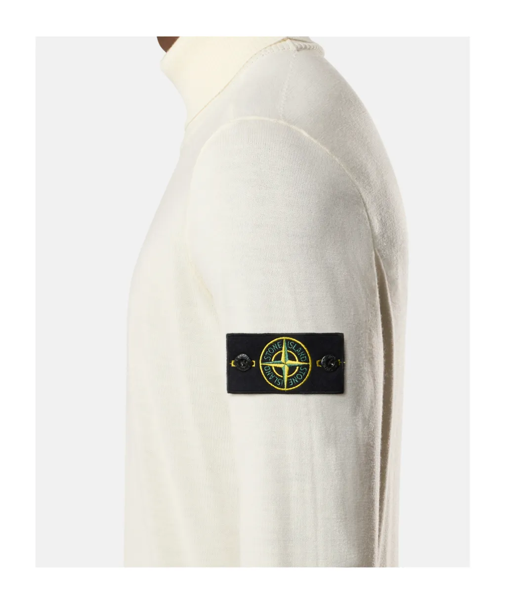 Stone Island Logo Patch Roll Neck Jumper