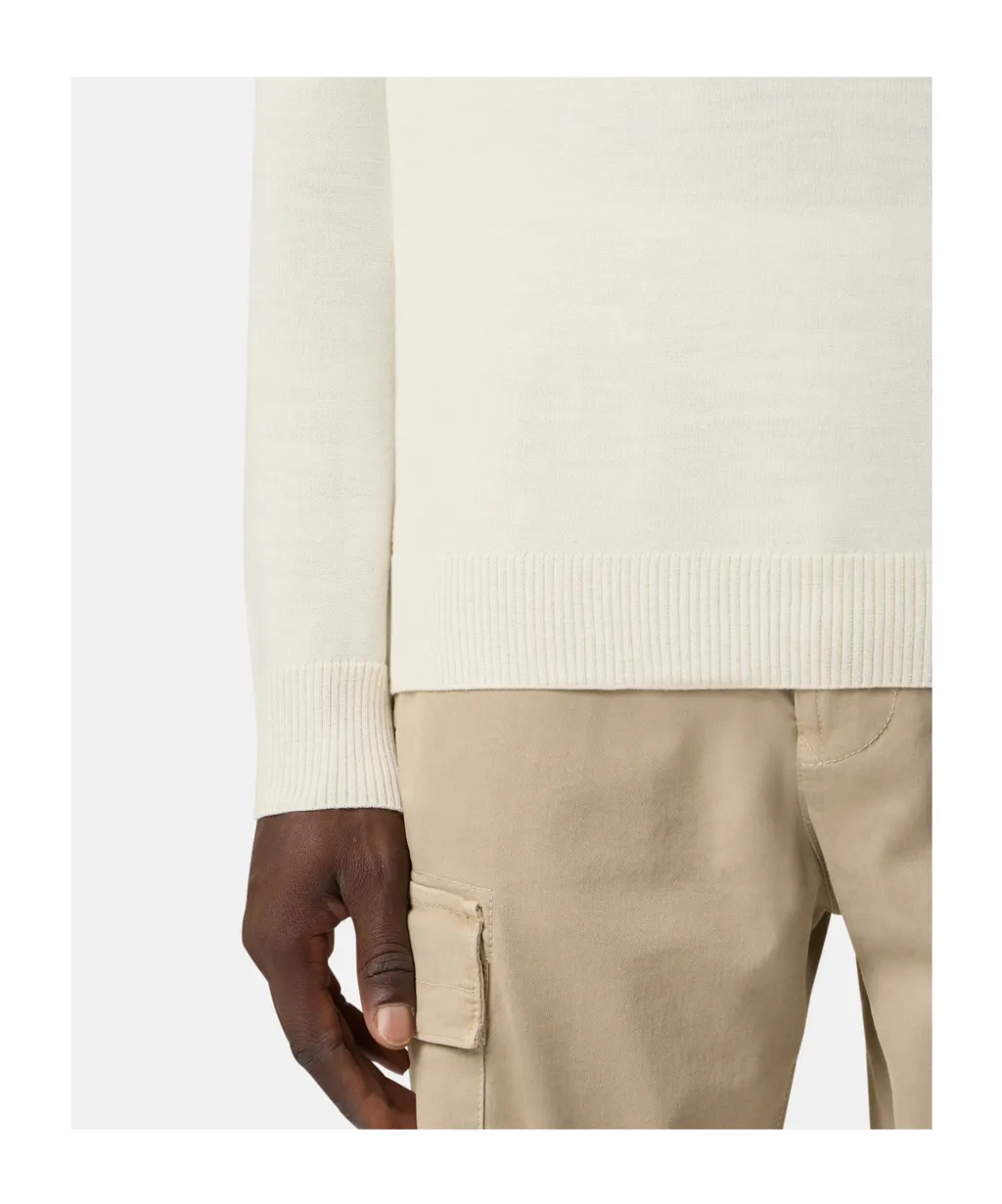 Stone Island Logo Patch Roll Neck Jumper
