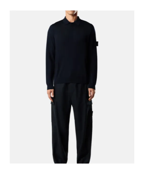 Stone Island Long-Sleeve Polo Jumper