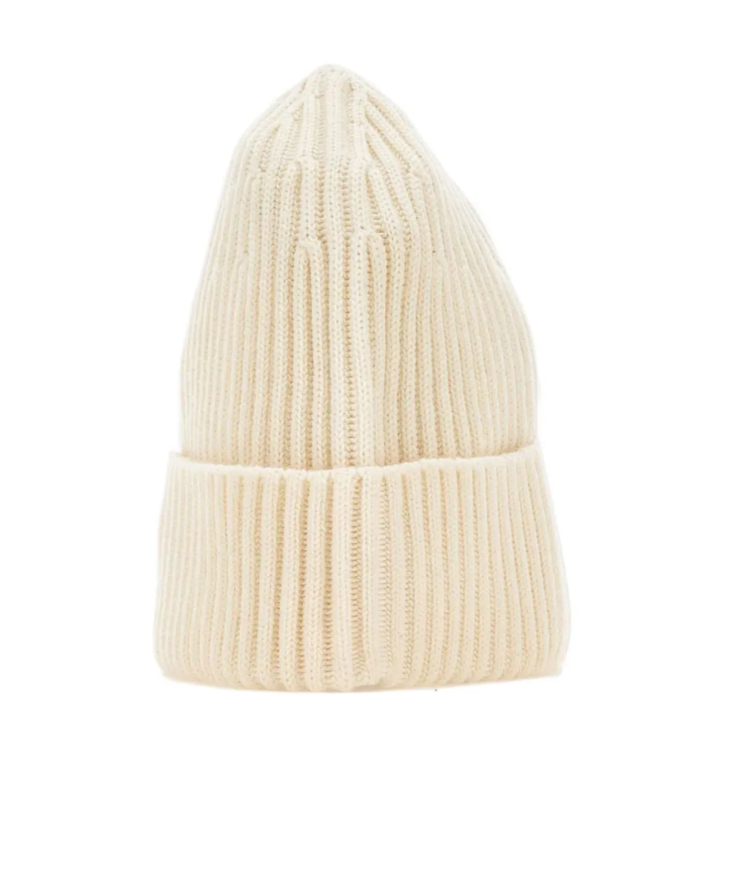 Stone Island Compass Patch Ribbed Beanie
