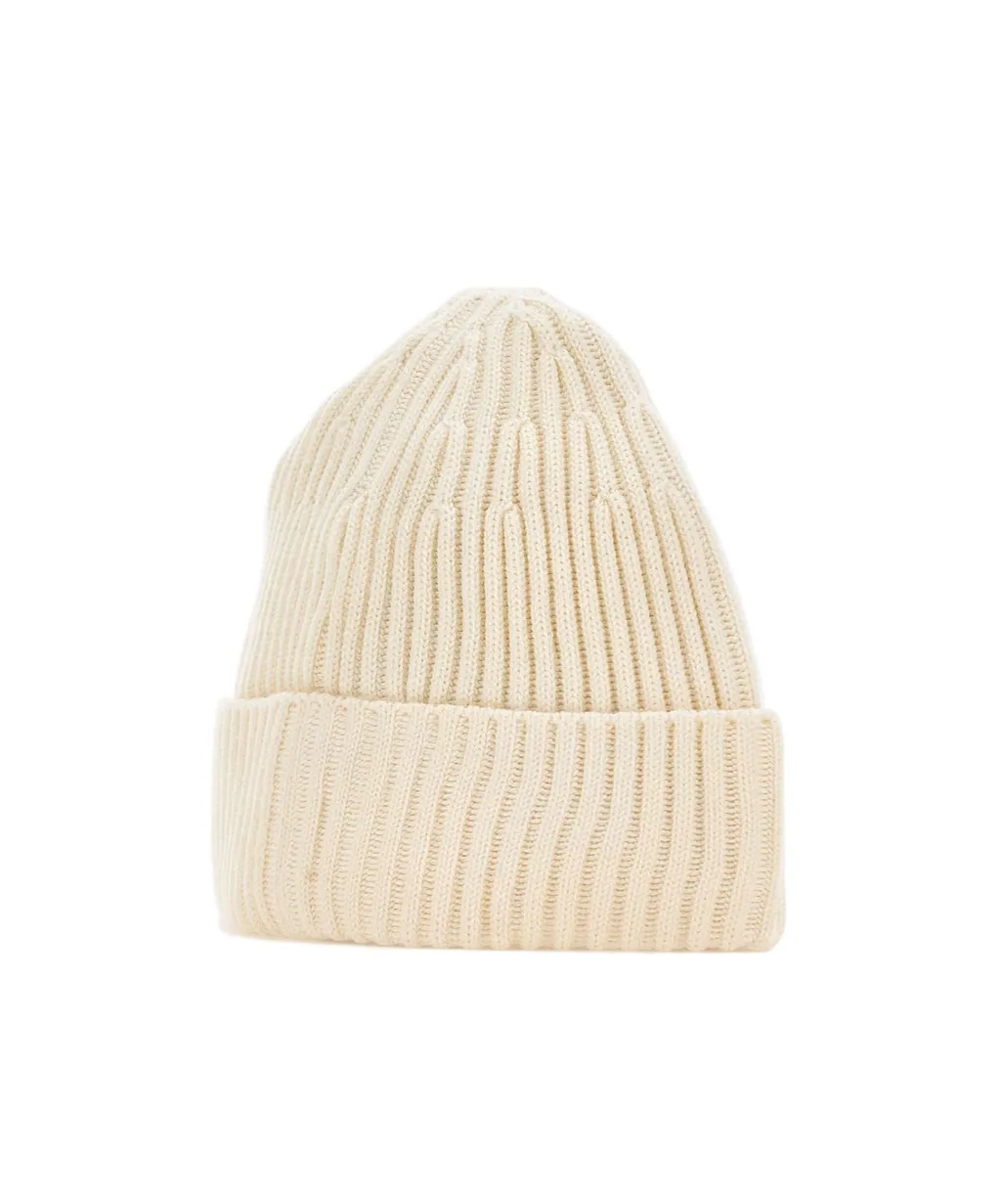 Stone Island Compass Patch Ribbed Beanie