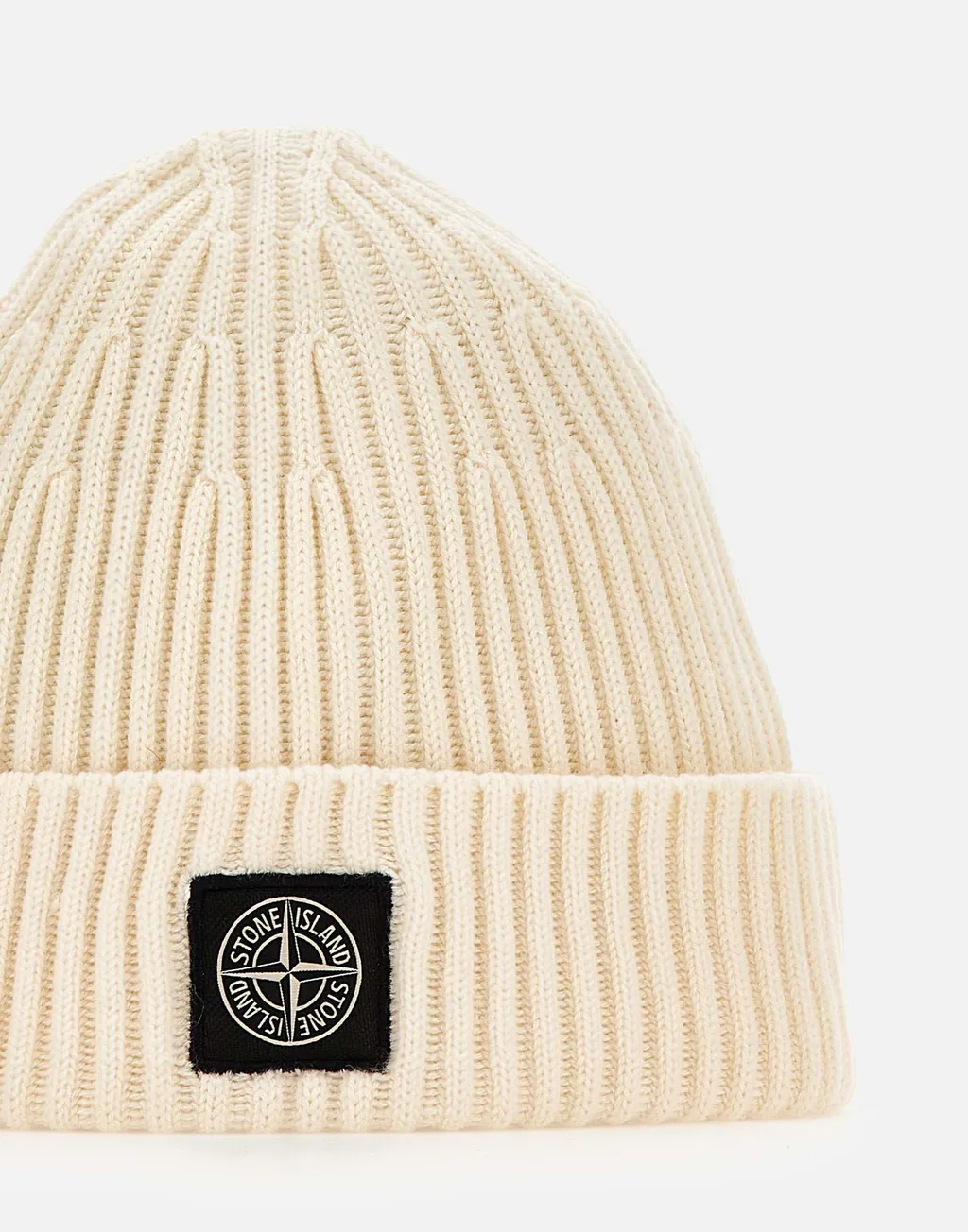 Stone Island Compass Patch Ribbed Beanie