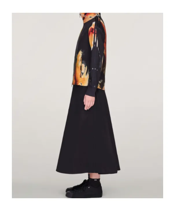 Abstract-Print Zip-Up Jacket