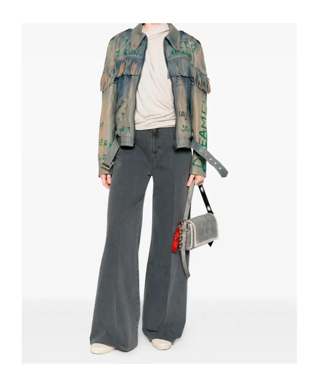Golden Goose Deluxe Brand Zip-Up Fringed Jacket