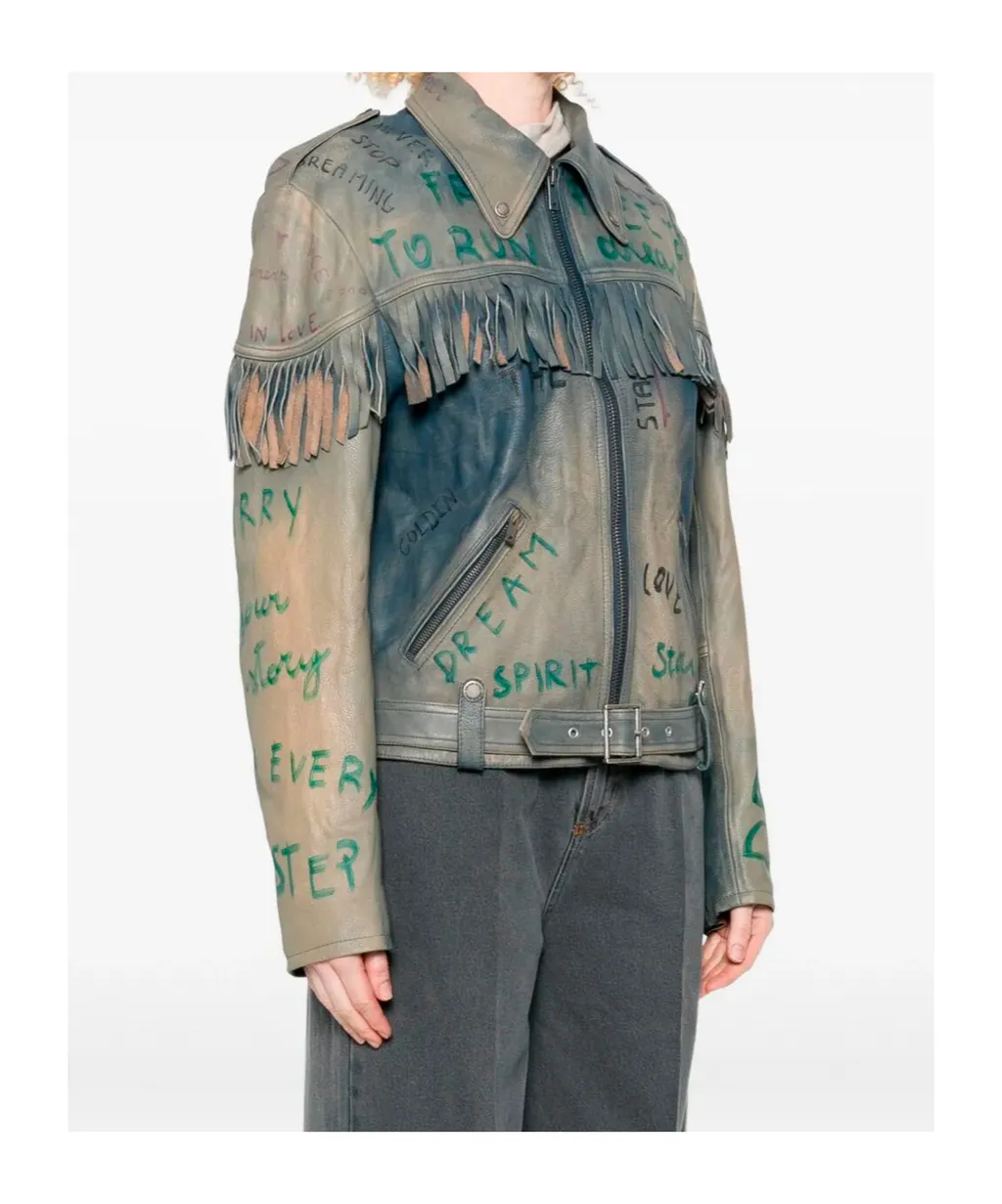 Golden Goose Deluxe Brand Zip-Up Fringed Jacket