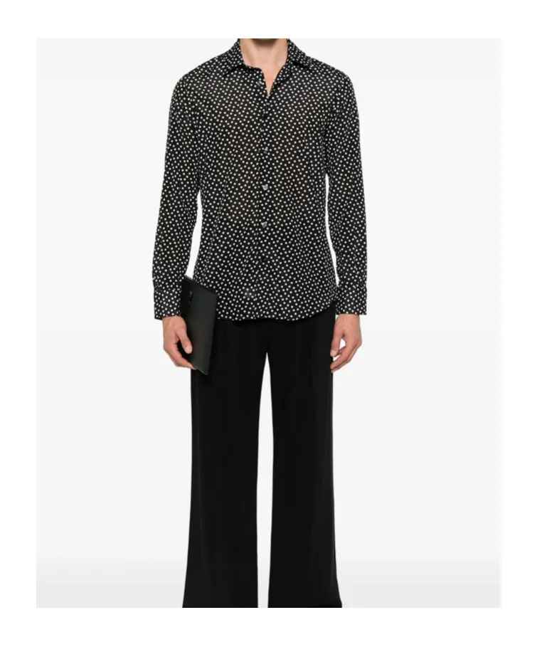 Polka-Dot Long-Sleeve Shirt