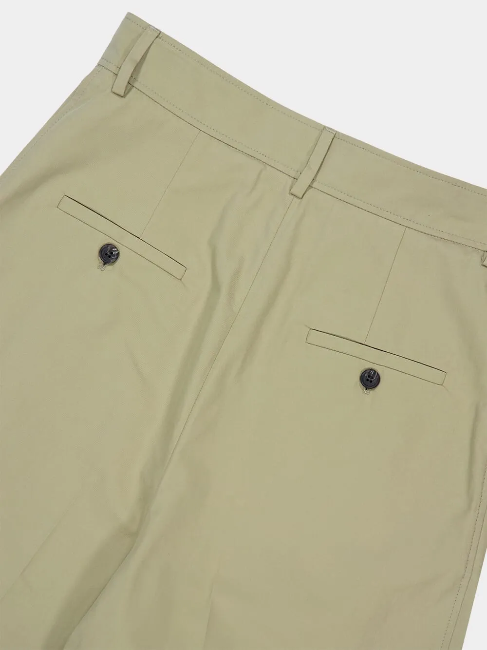 Pleated Cotton Trousers