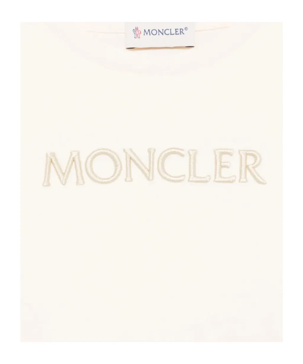 Moncler Enfant Logo Embroidered Crewneck T-Shirt