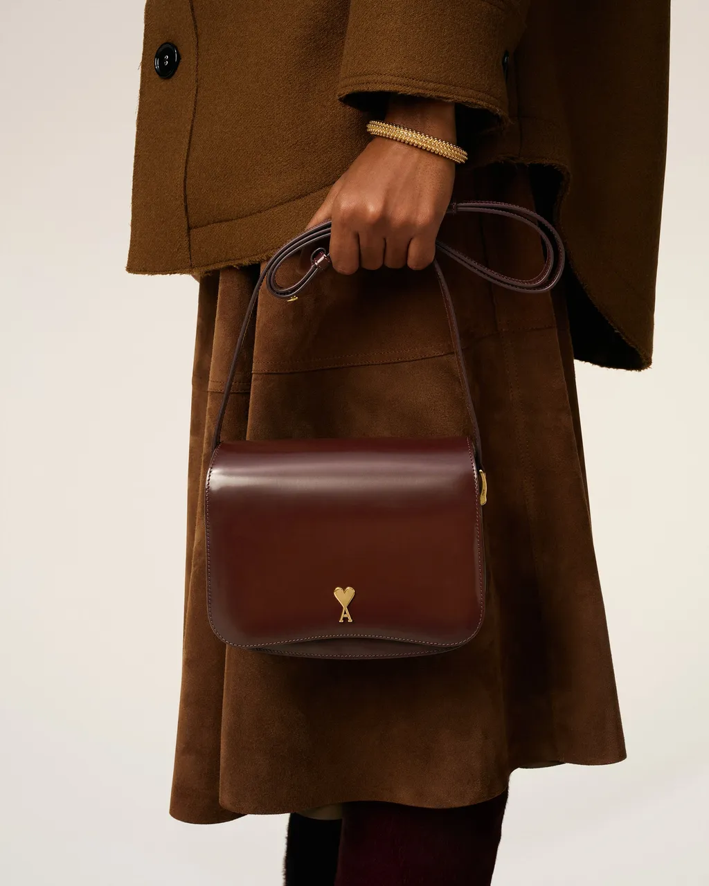 Ami Paris Ami Alexandre Mattiussi Logo Plaque Shoulder Bag