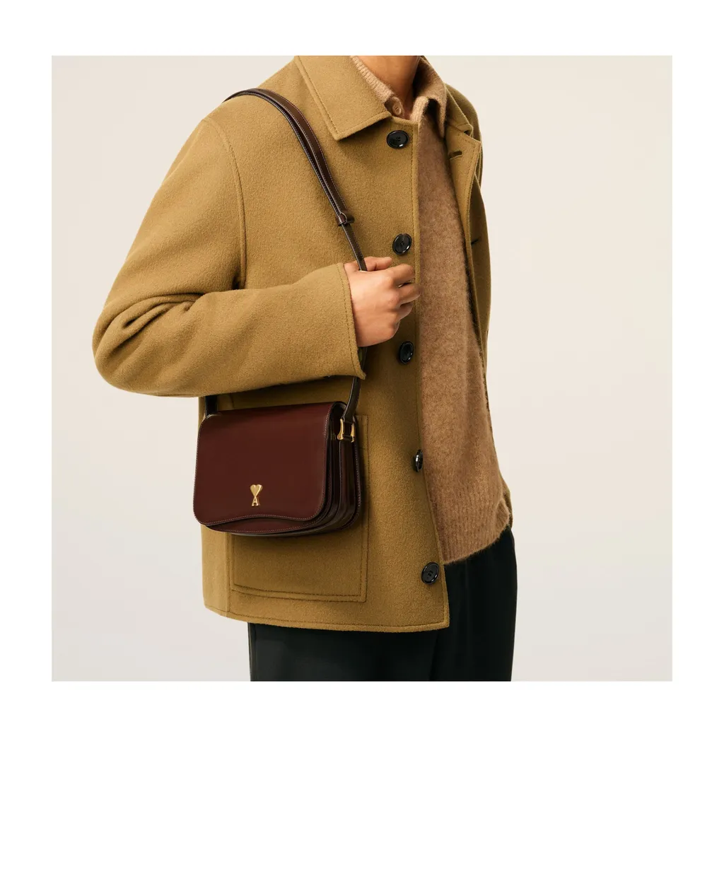 Ami Paris Ami Alexandre Mattiussi Logo Plaque Shoulder Bag