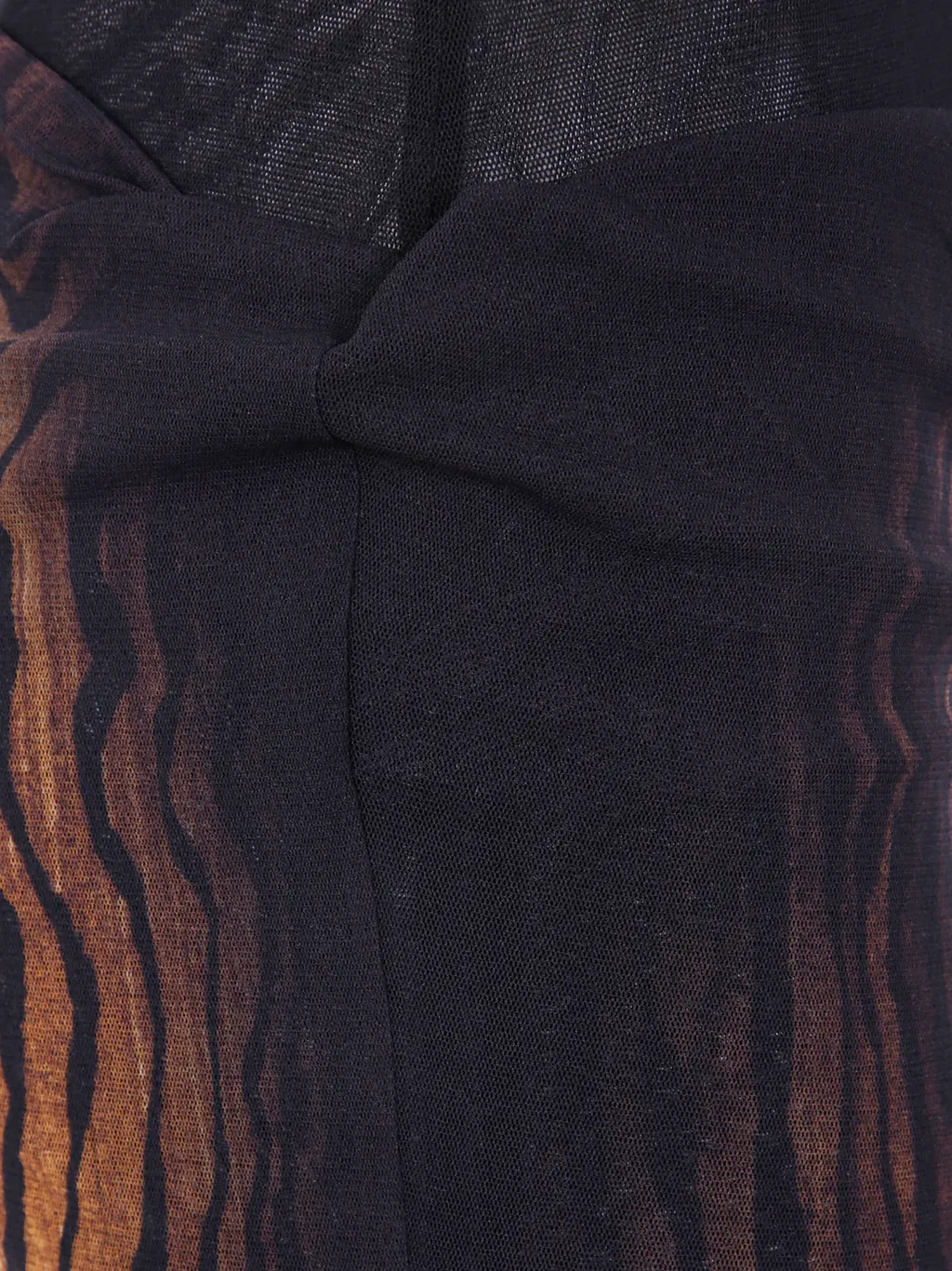 Wood-Print Draped Skirt