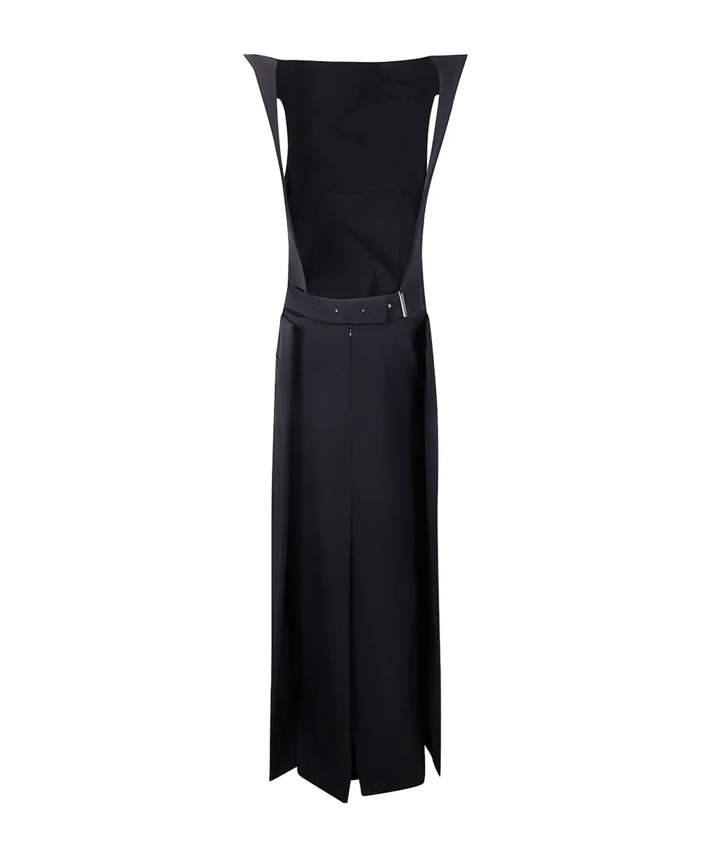 Cowl-Neck Belted Dress