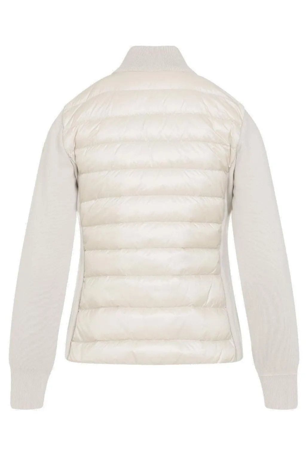 Padded Wool Zip-Up Cardigan