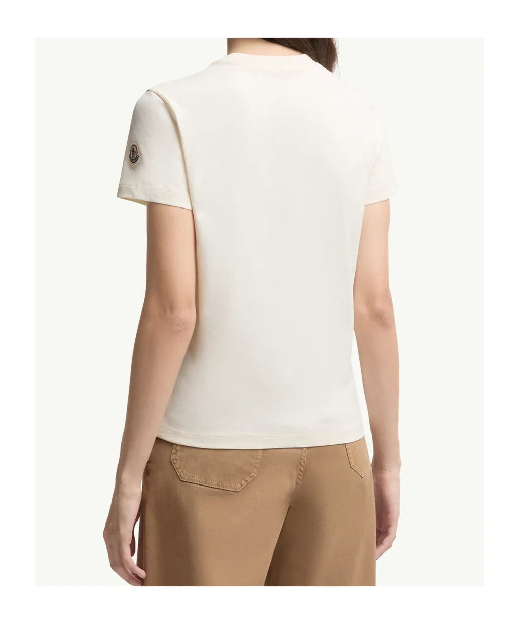 Moncler Logo Embroidered Crewneck T-Shirt