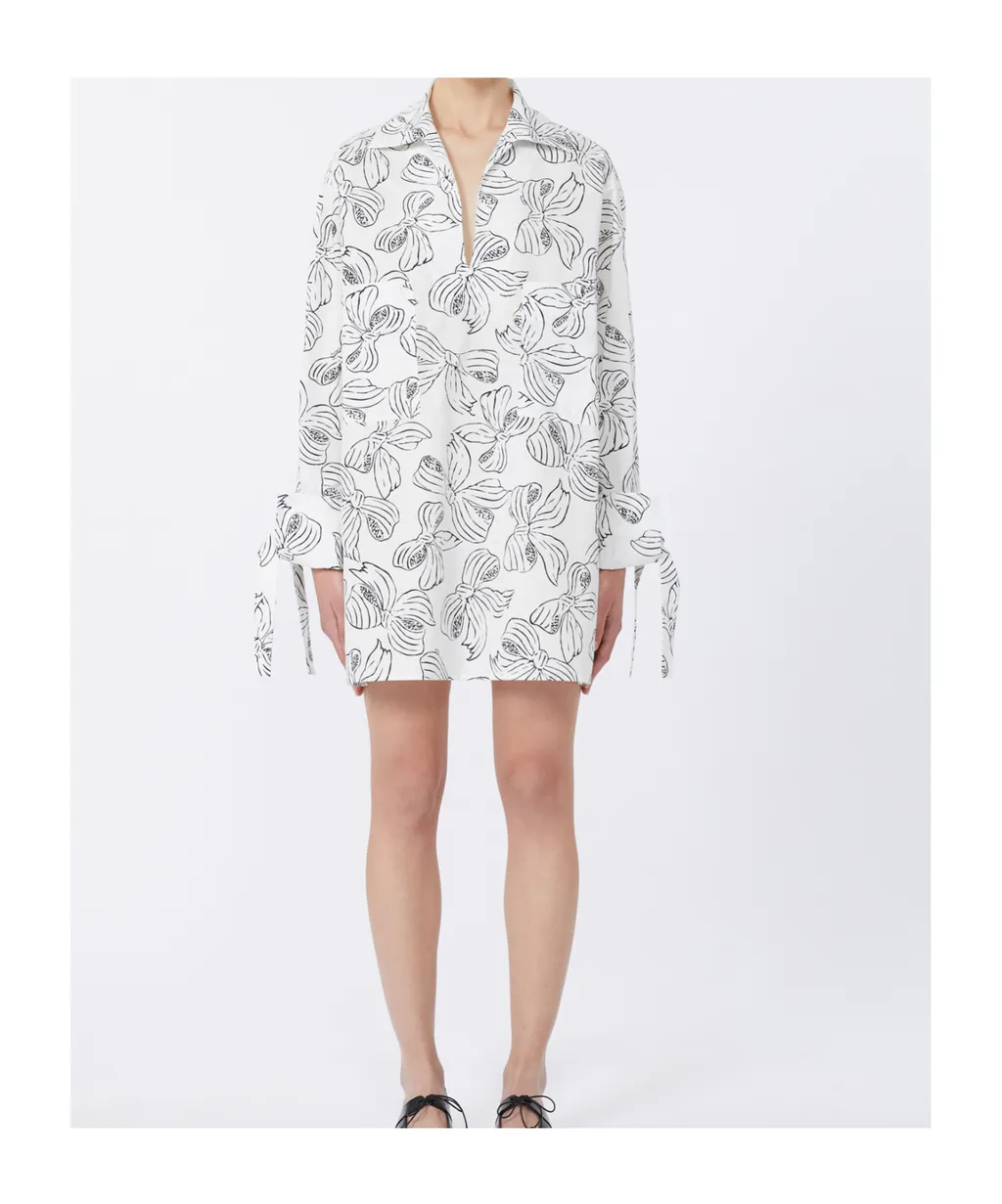 Printed Cotton Shirt Dress