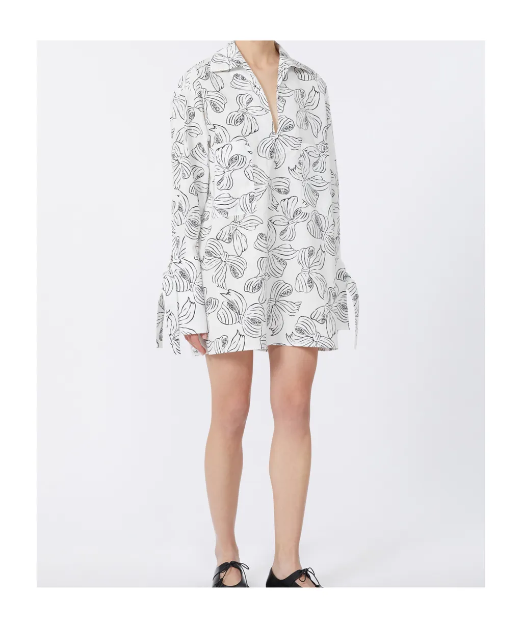 Printed Cotton Shirt Dress