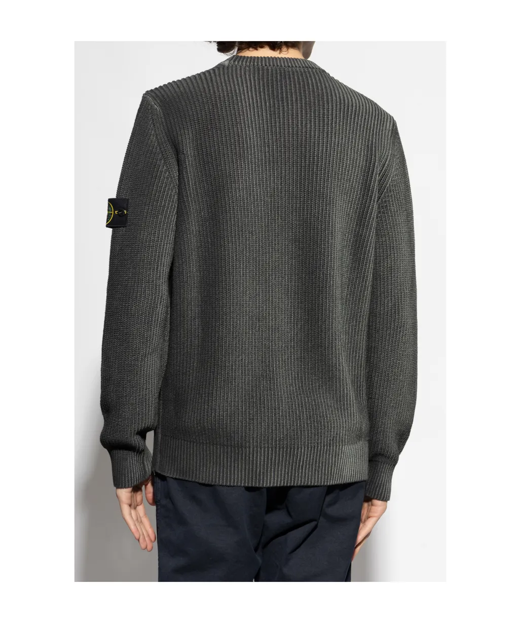 Stone Island Logo Patch Knitted Jumper