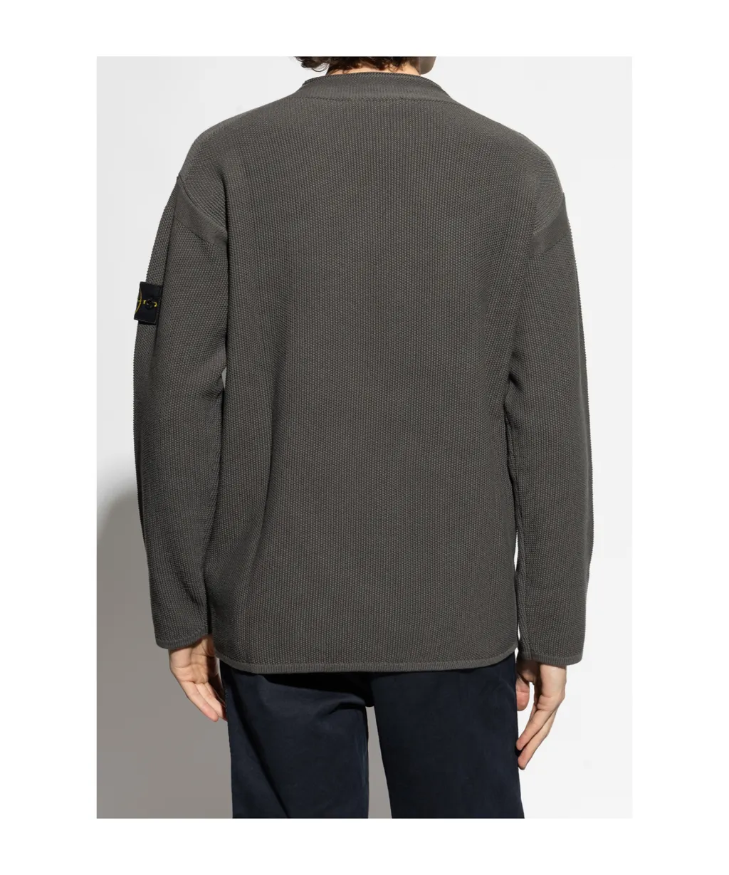 Stone Island Logo Patch Crewneck Sweatshirt