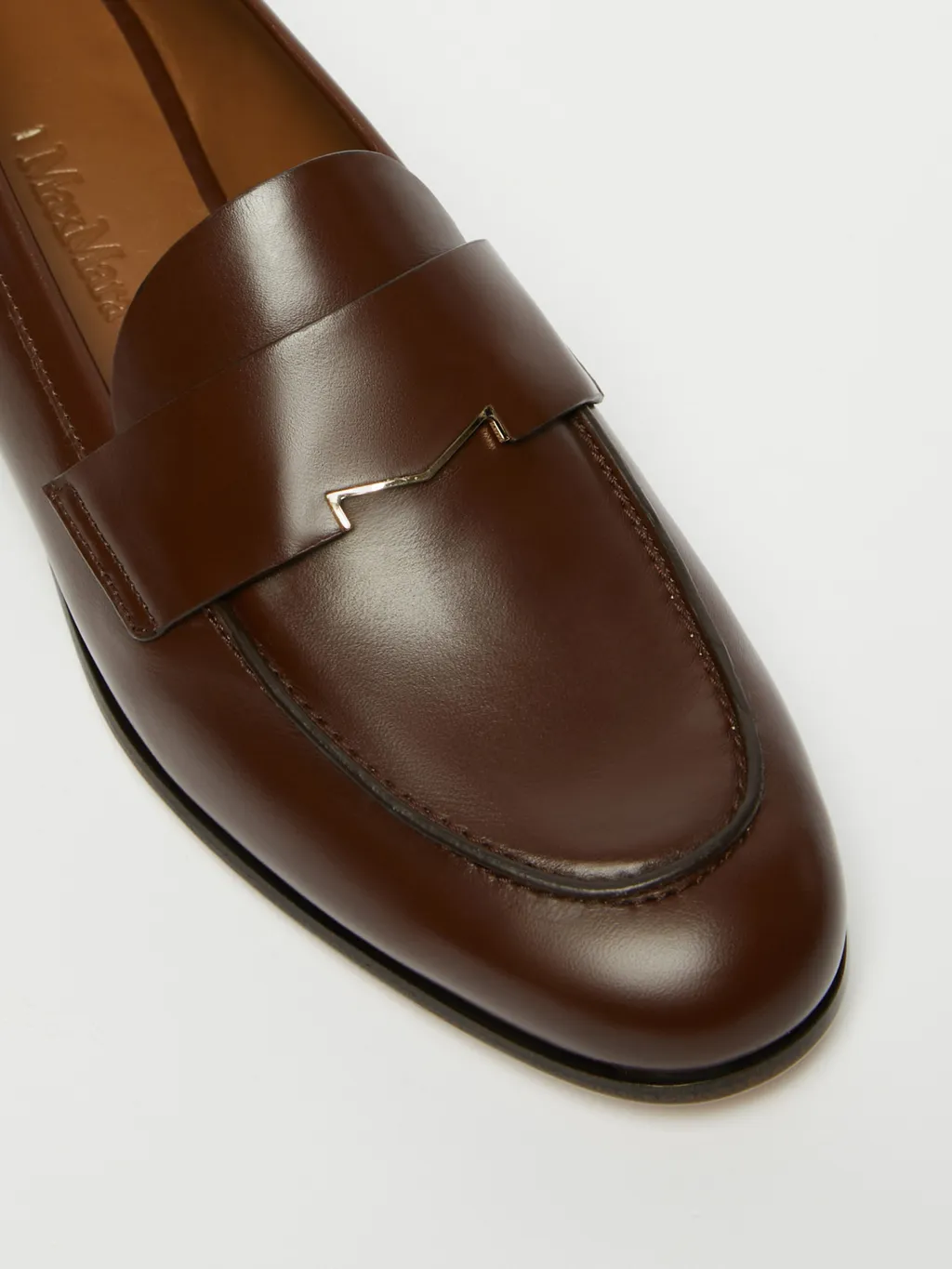 Semi-Glossy Leather Moccasins