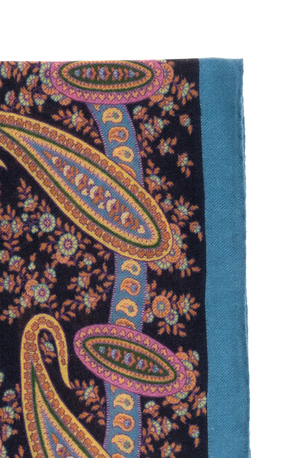 Etro Paisley Printed Raw Edge Scarf