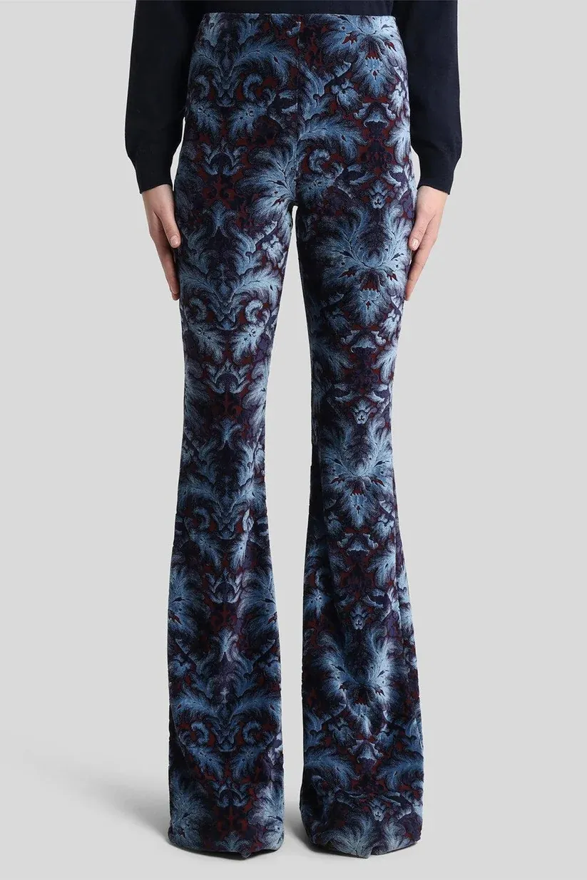 Etro Flared Velvet Trousers