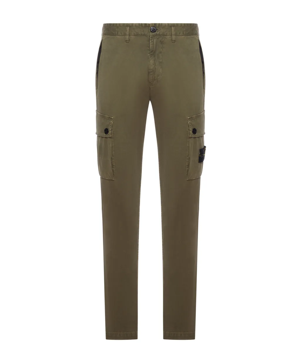 Stone Island Logo Patch Cargo Trousers