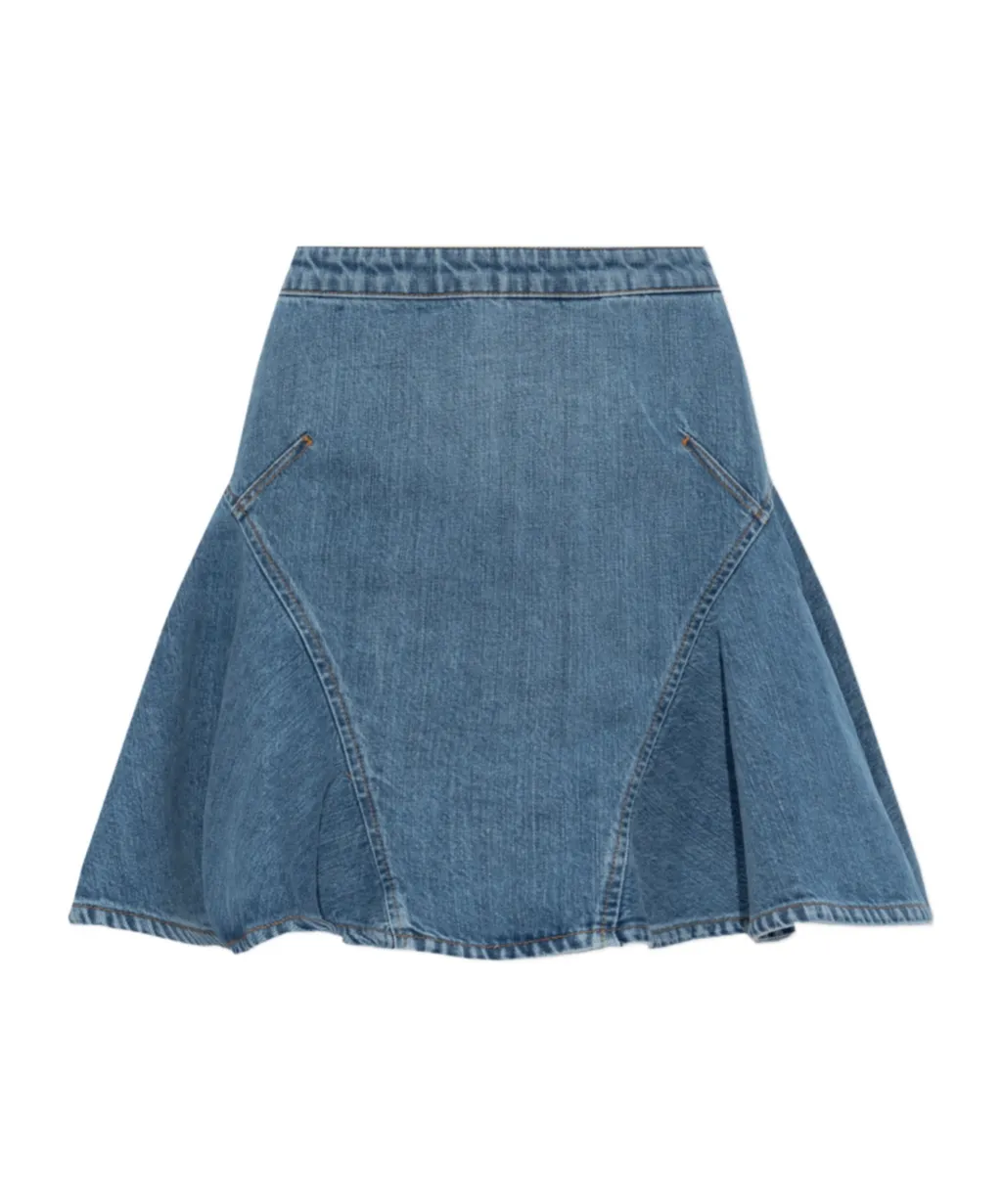 Givenchy Flared Denim Mini Skirt