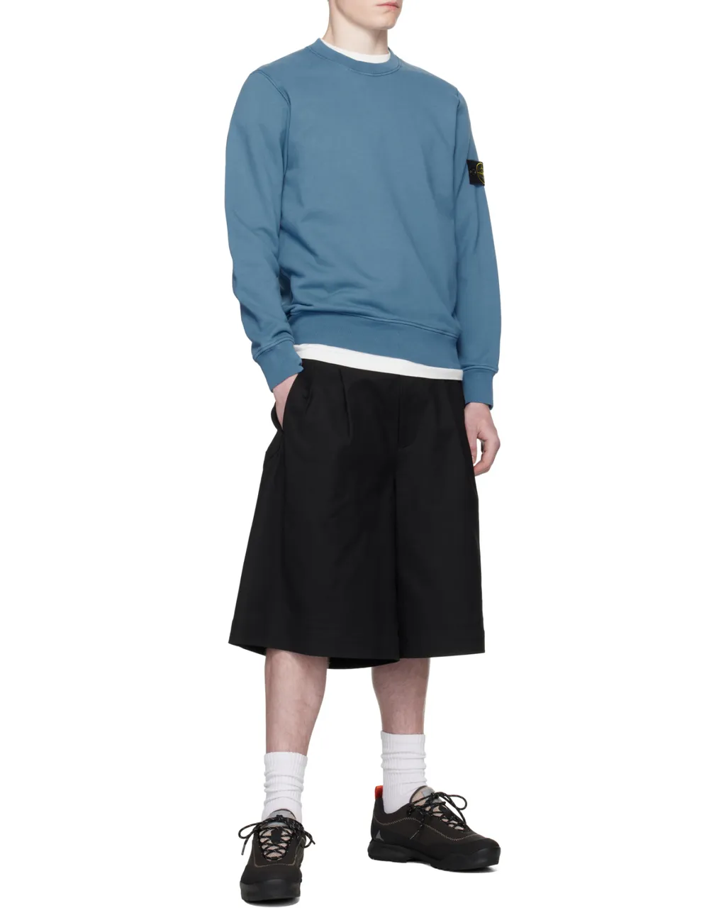 Stone Island Logo Patch Crewneck Sweatshirt