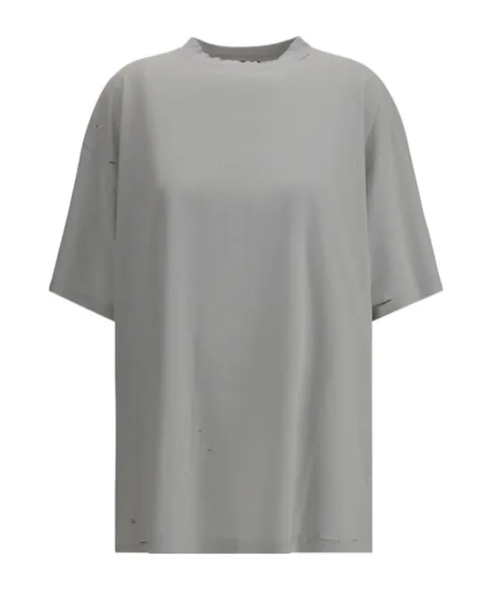 Distressed-Print Cotton T-Shirt
