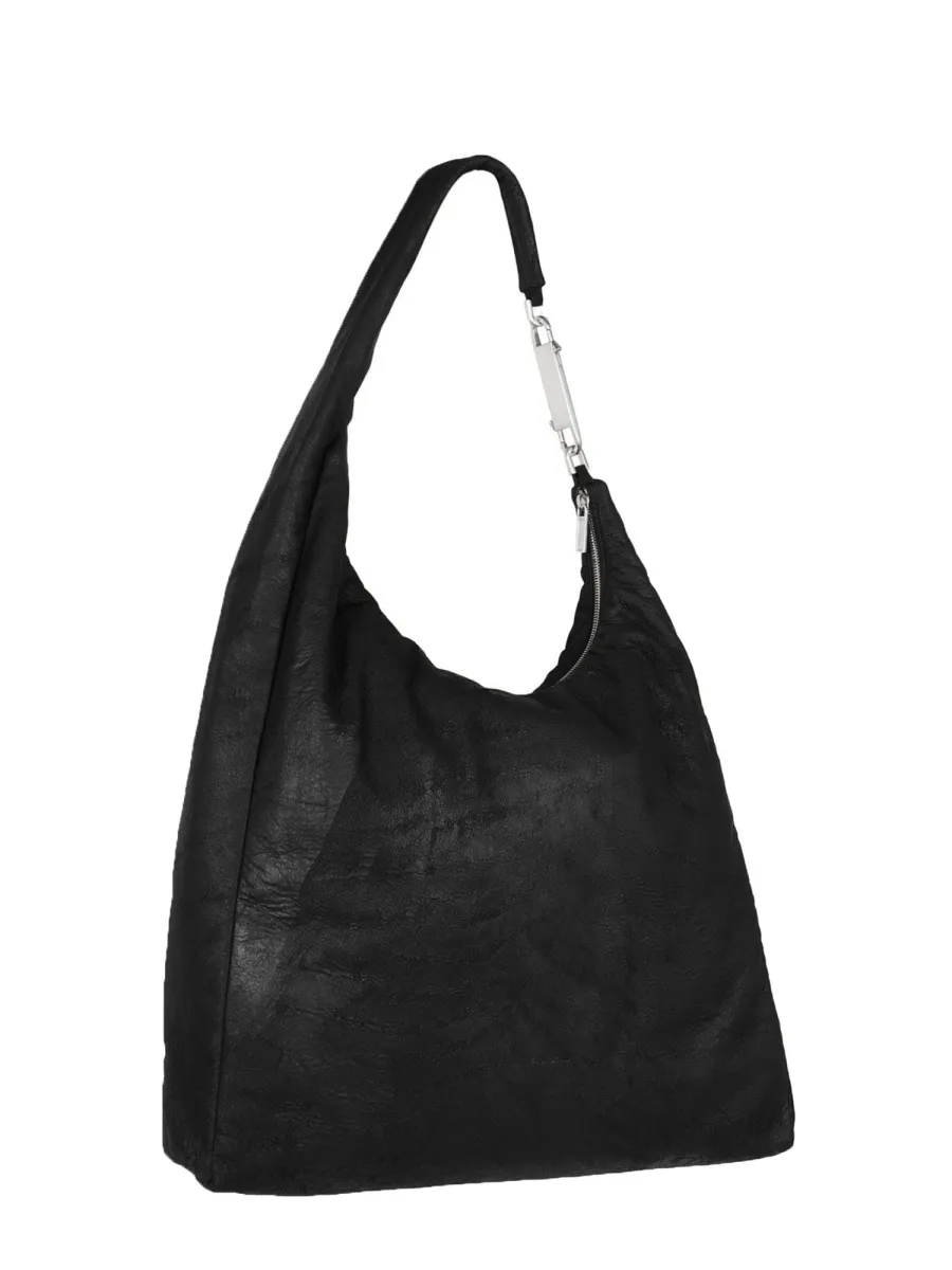 Rick Owens Gemini Curved Zip-Up Shoulder Bag