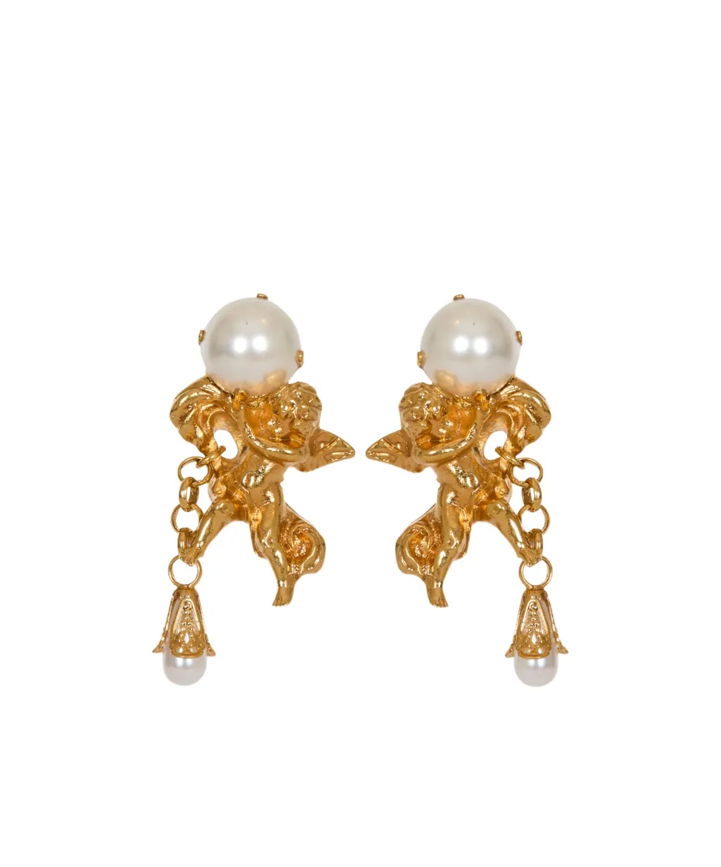 Balmain Embellished Clip On Earrings