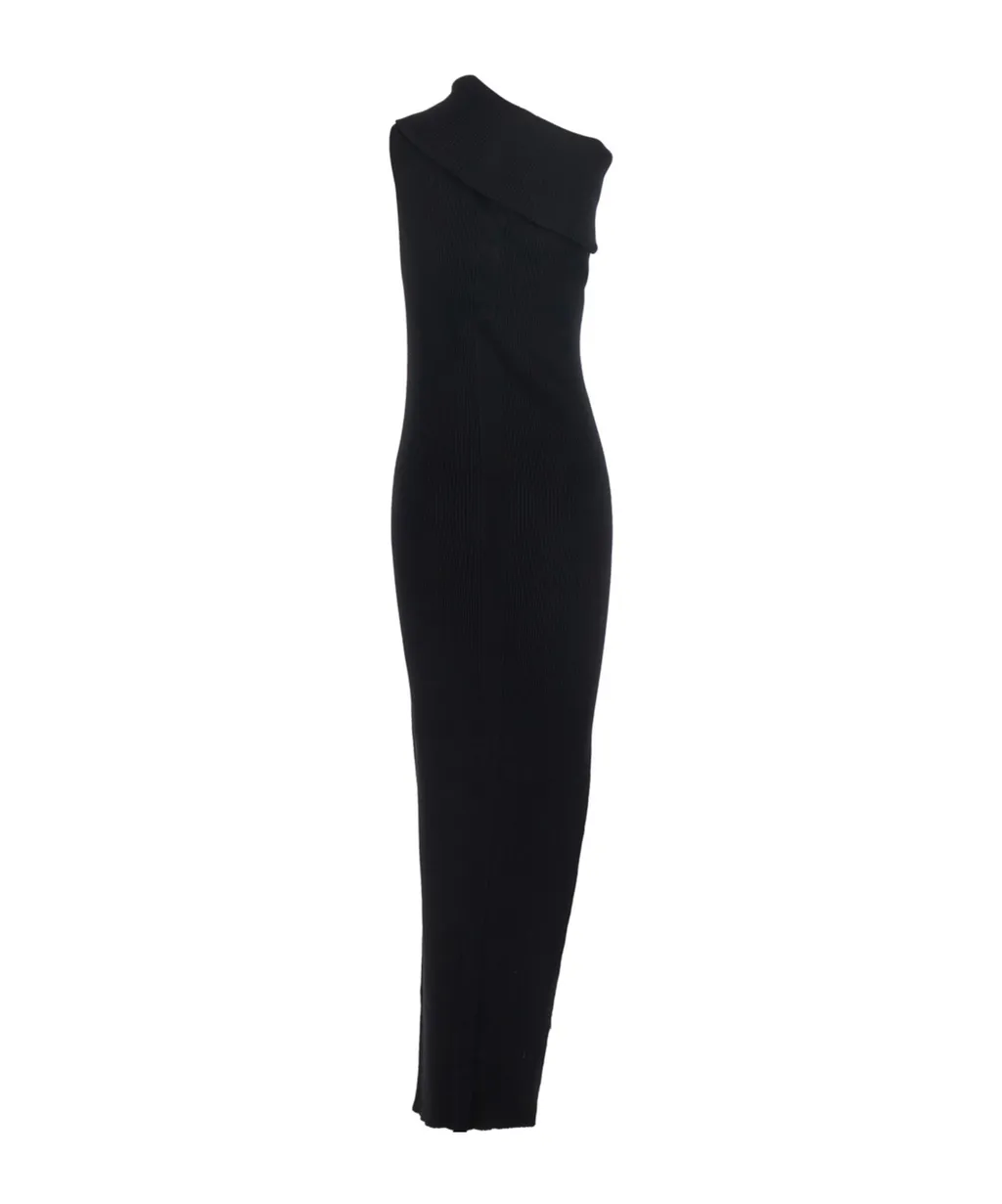 Rick Owens Athena One-Shoulder Knitted Dress