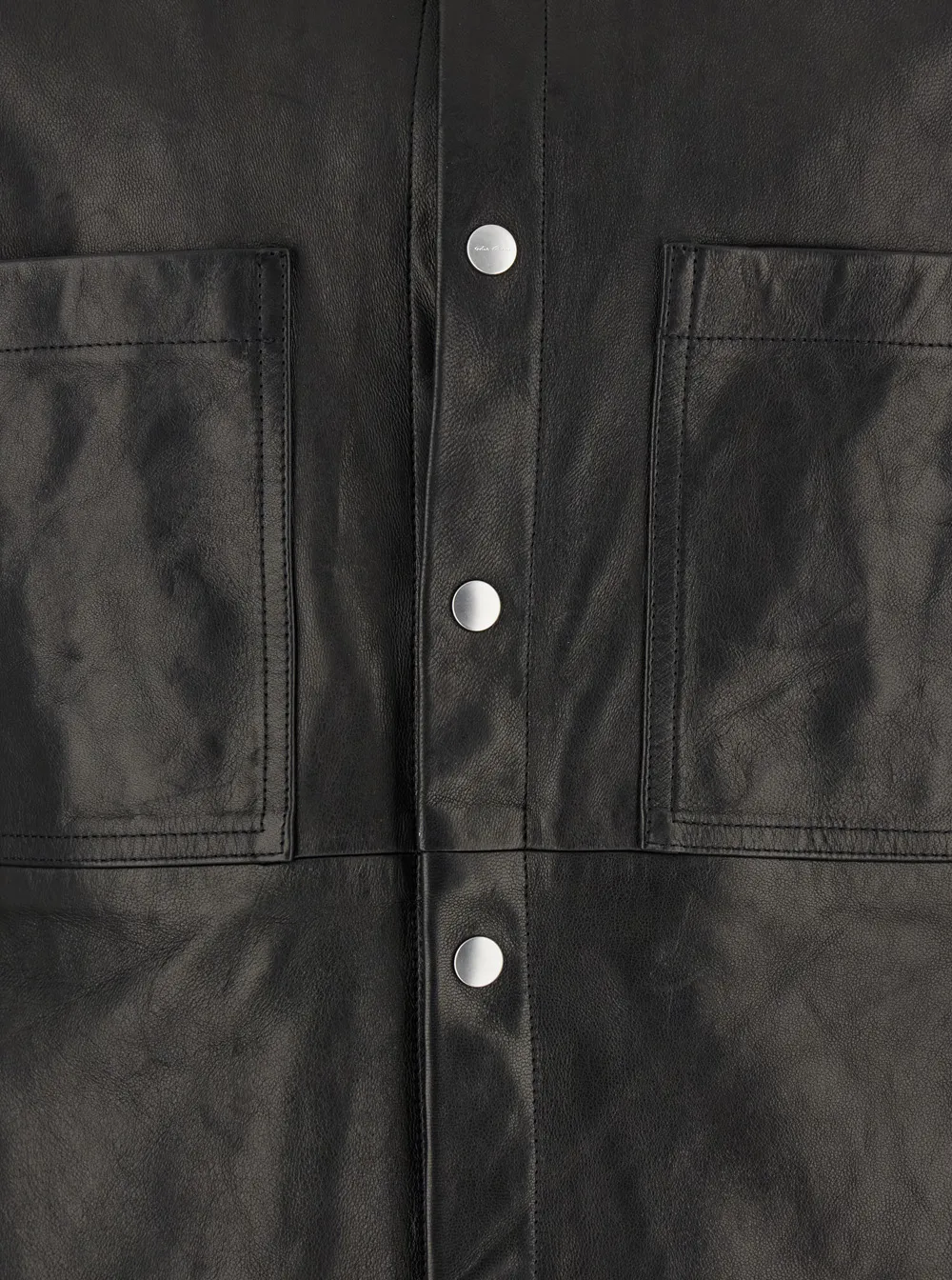 Rick Owens Buttoned Leather Jacket